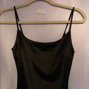 Black silky short dress